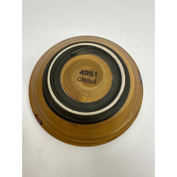 Sango Splash 4951 Stoneware Brown 4 Inch Oil Dip Dipping Plate Single - Picture 3 of 3